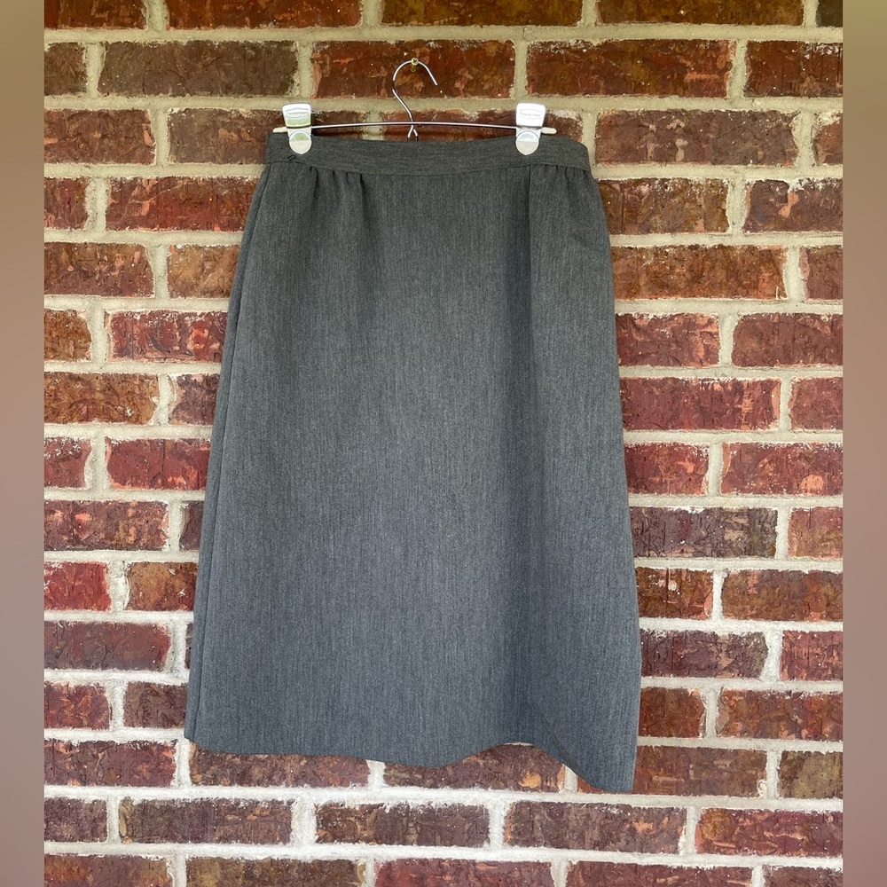 Ladies Vintage Michele Gray Lined Skirt Size 14